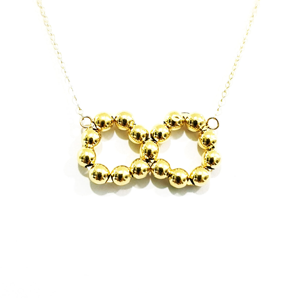 18K Pure Gold Infinity Necklace