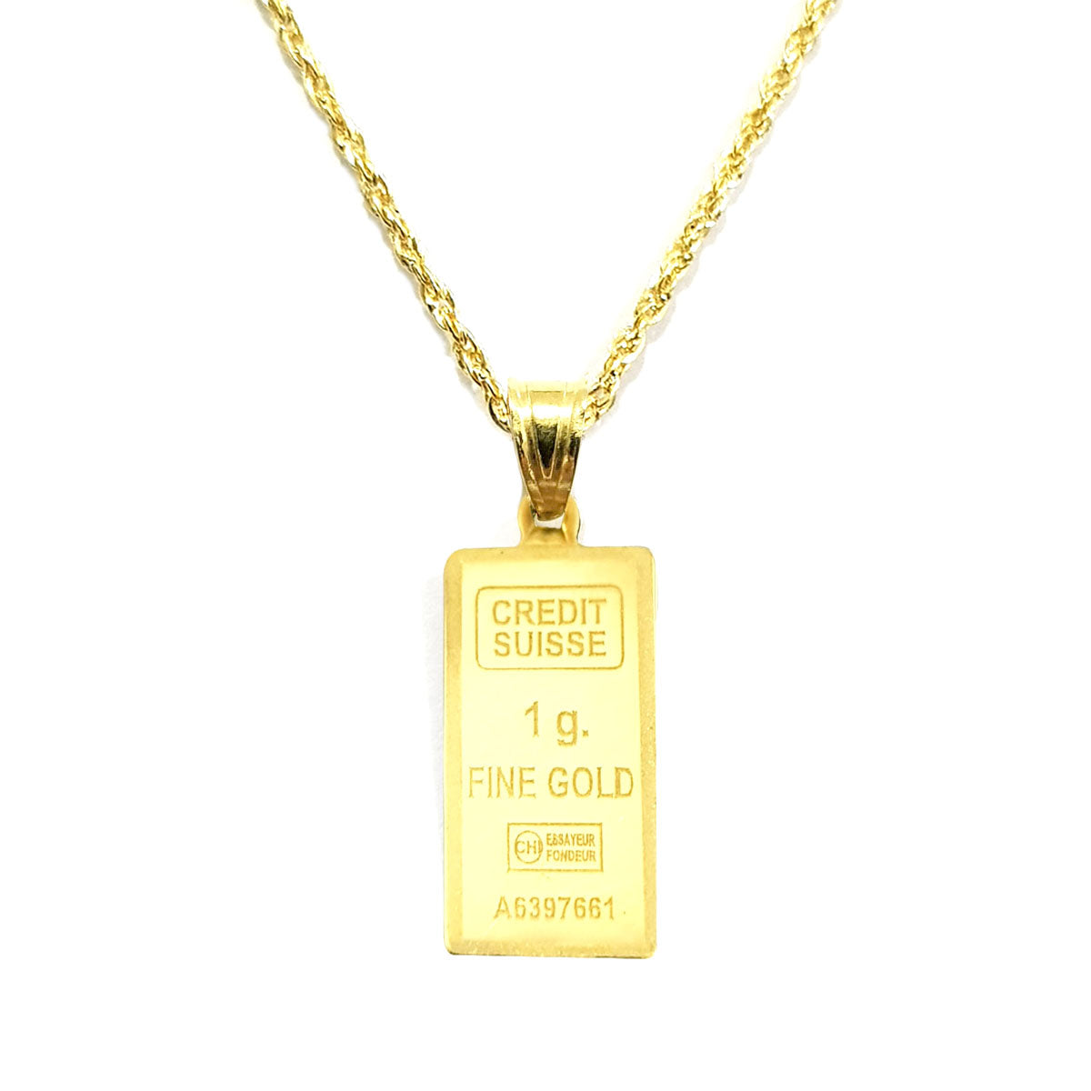 18K Pure Gold Plate Design Necklace