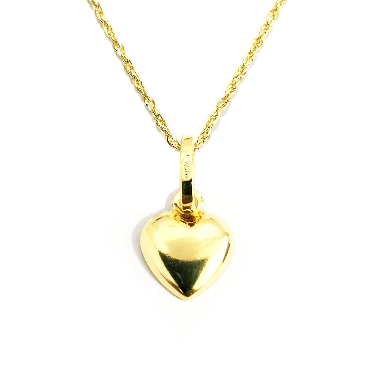 18K Pure Gold Heart Design Necklace