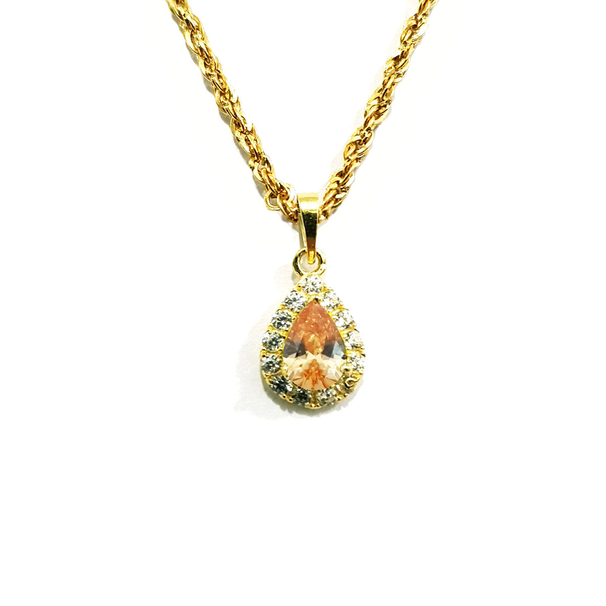 18K Pure Gold Birthstone (November) Necklace