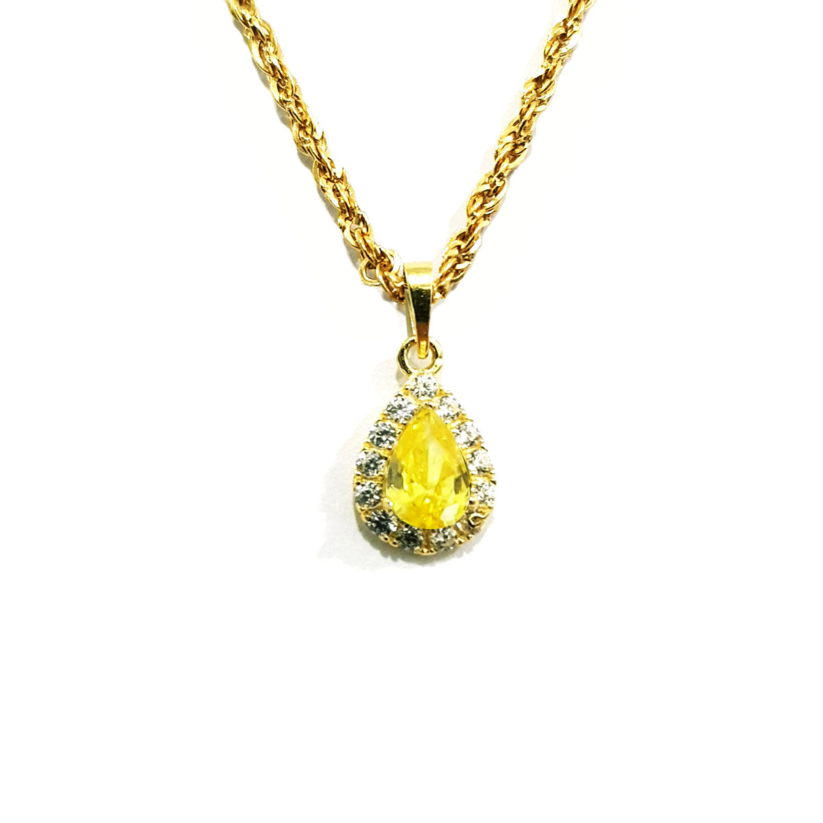 18K Pure Gold Birthstone (November) Necklace