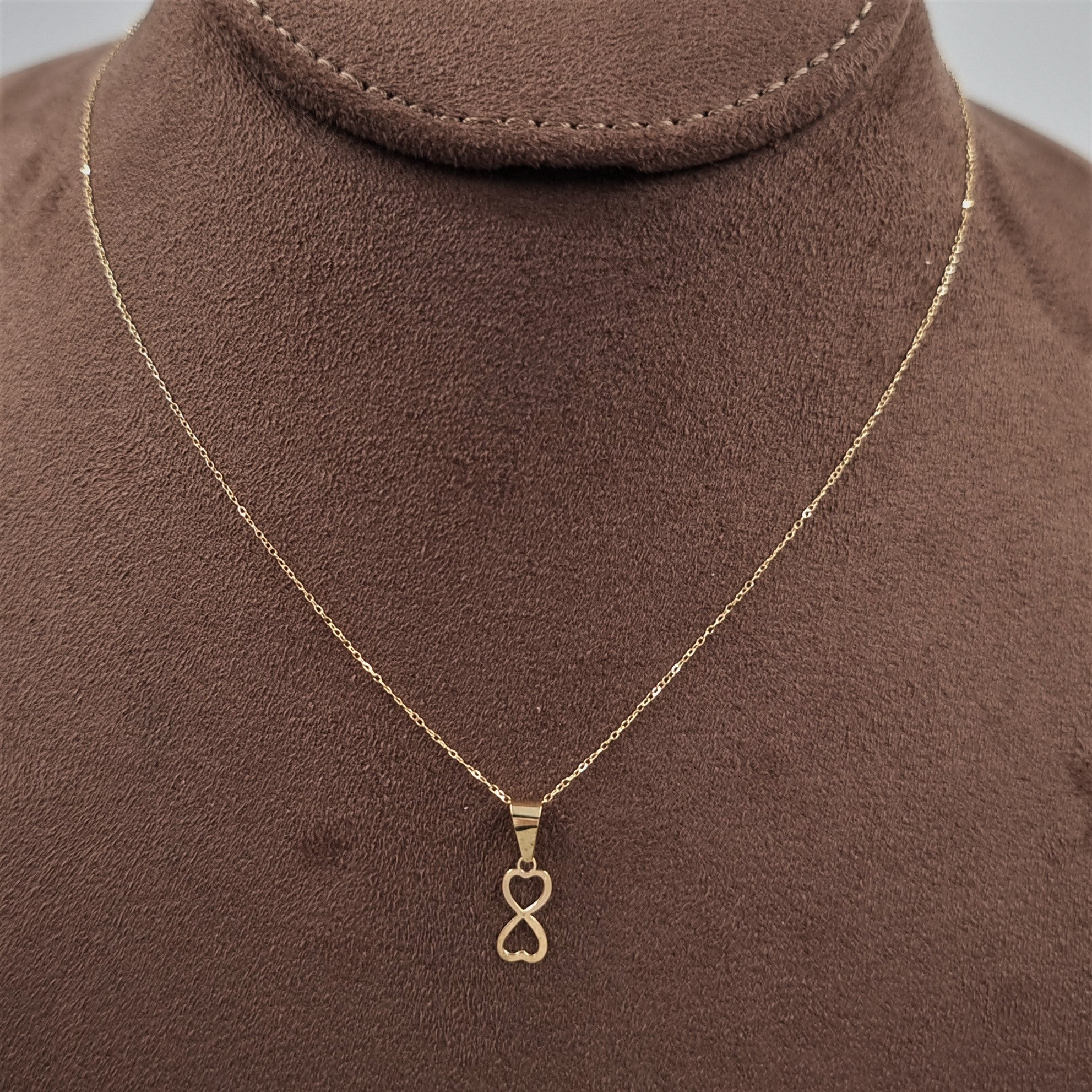 18K Pure Gold Heart Necklace