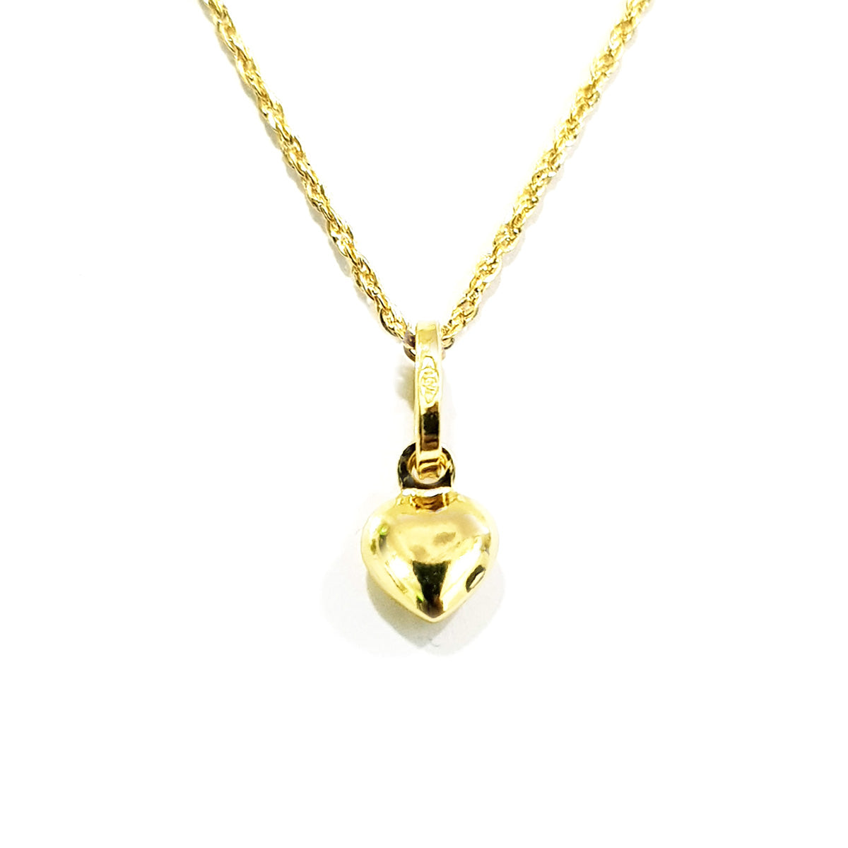 18K Pure Gold Heart Design Necklace