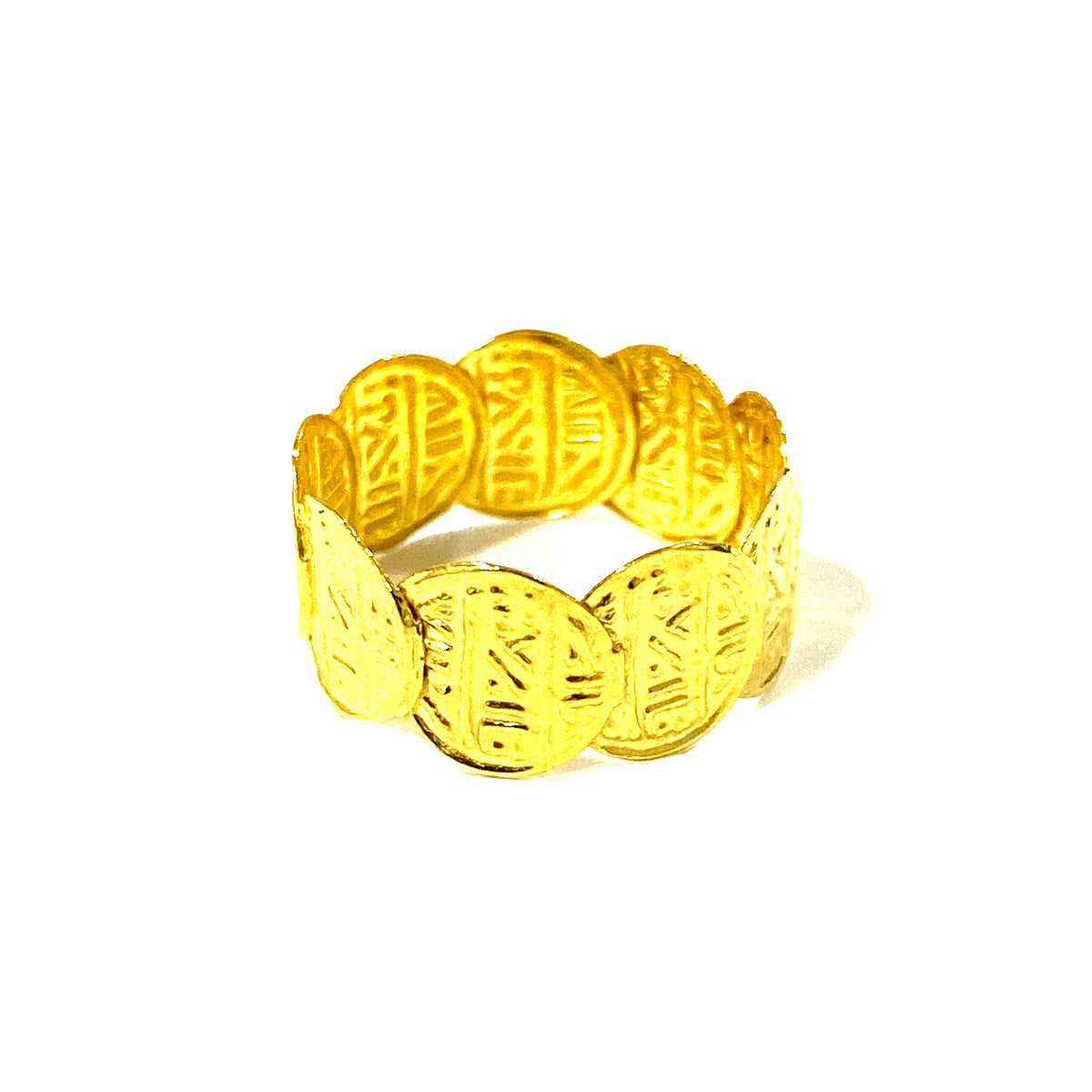 21K Pure Gold Lira Design Ring