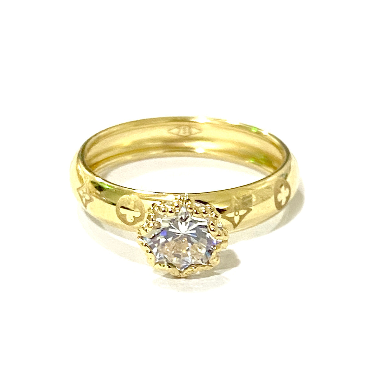 GR559_01-18K Solid Gold Engagement Elegant Design Ring Store in Dubai
