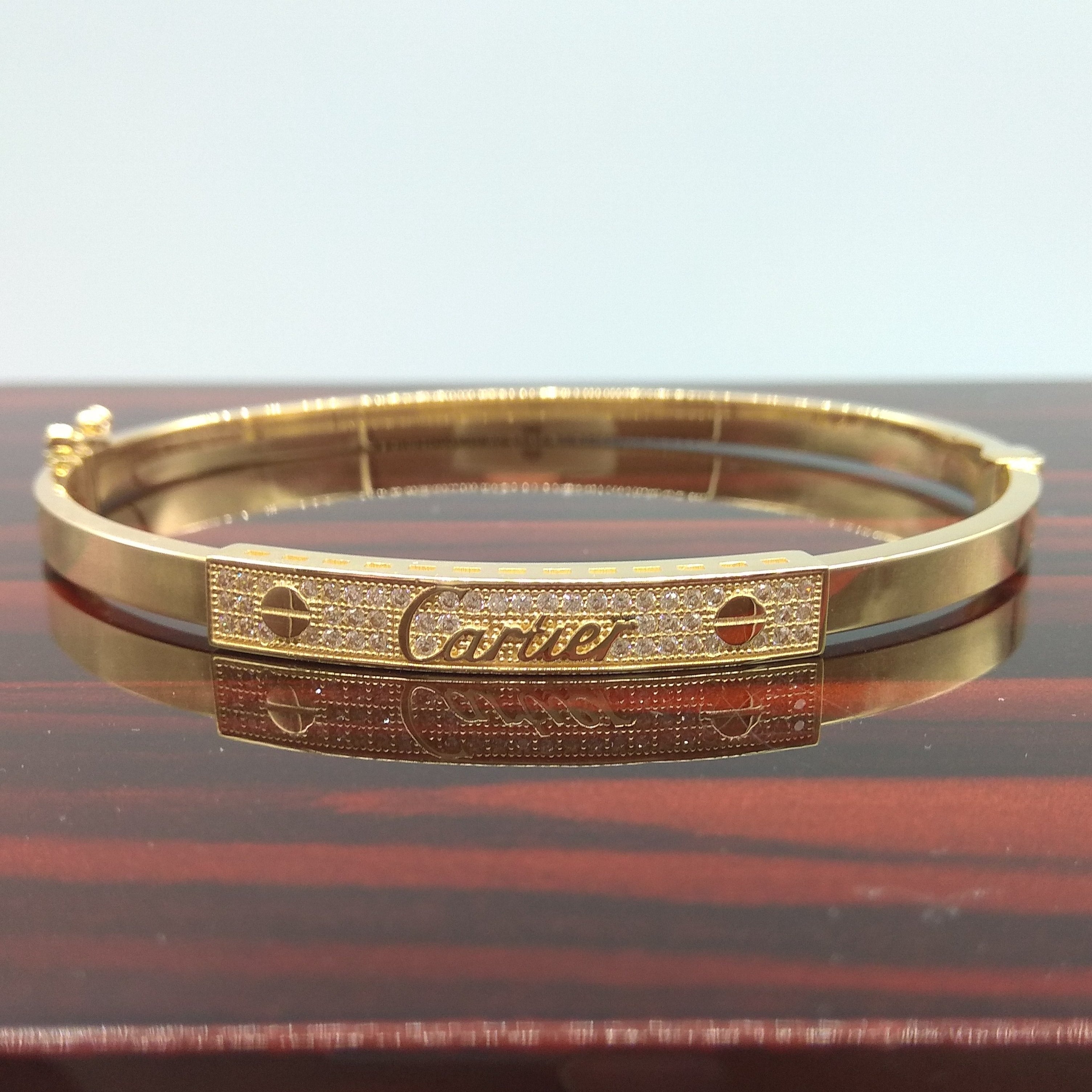 18K Pure Gold C.R Bangle