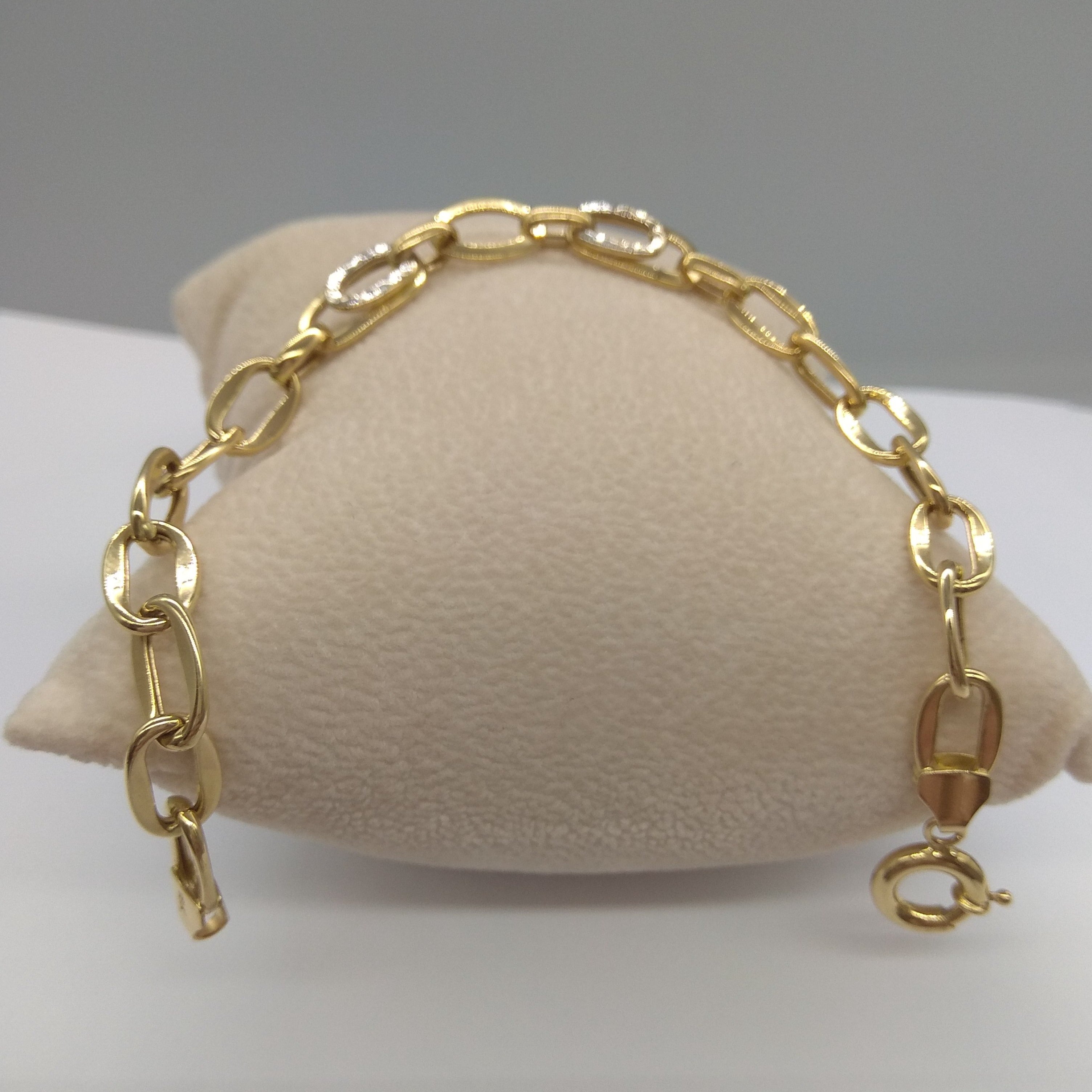 18K Pure Gold Elegant Link Bracelet