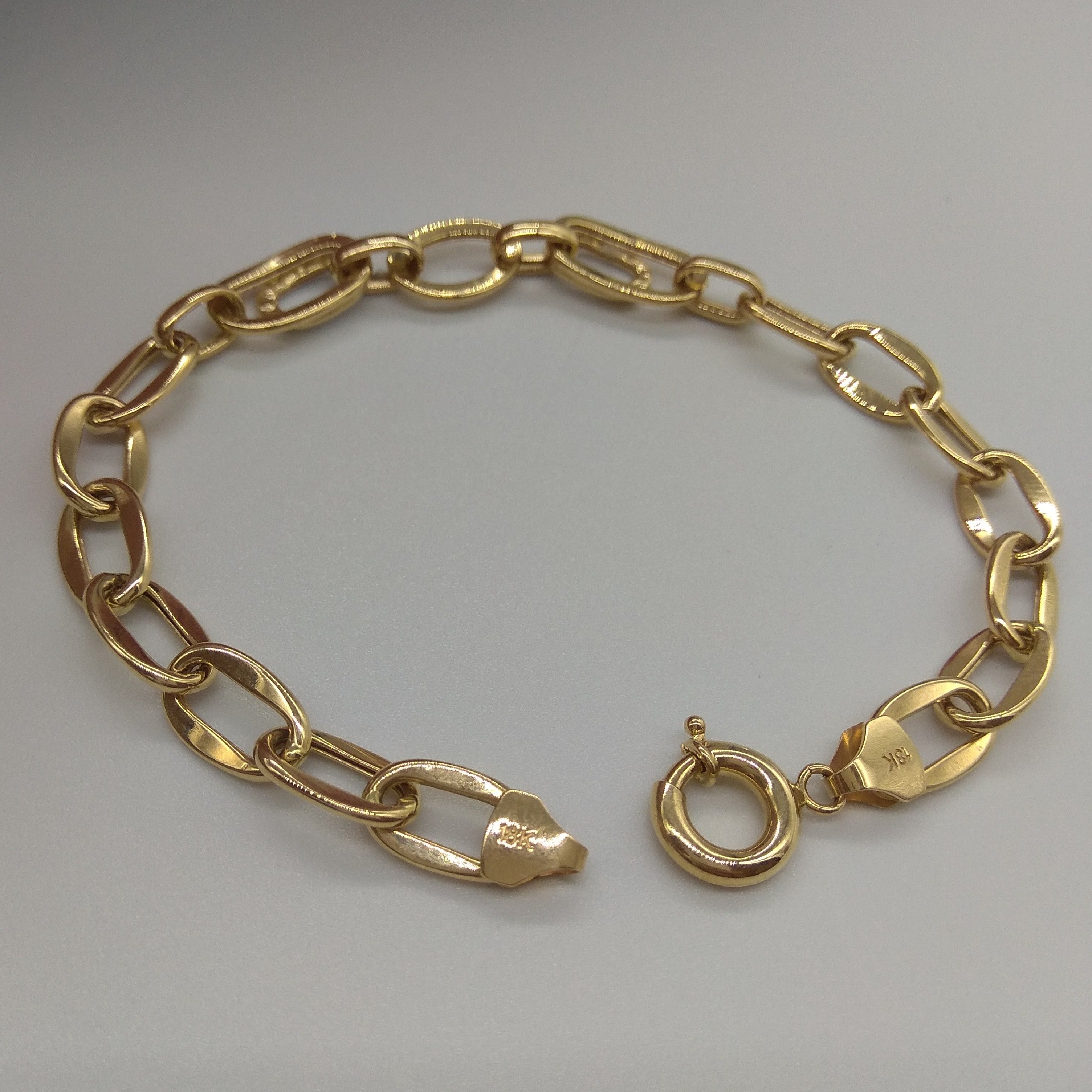 18K Pure Gold Elegant Link Bracelet