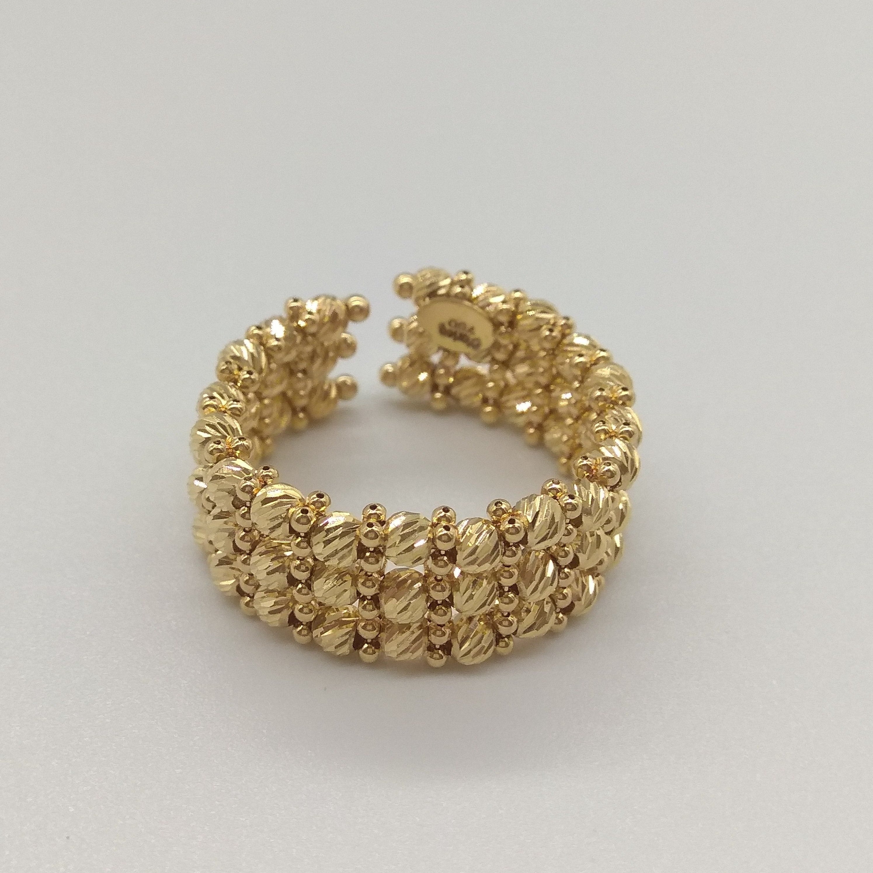 18K Pure Gold Seed Ring