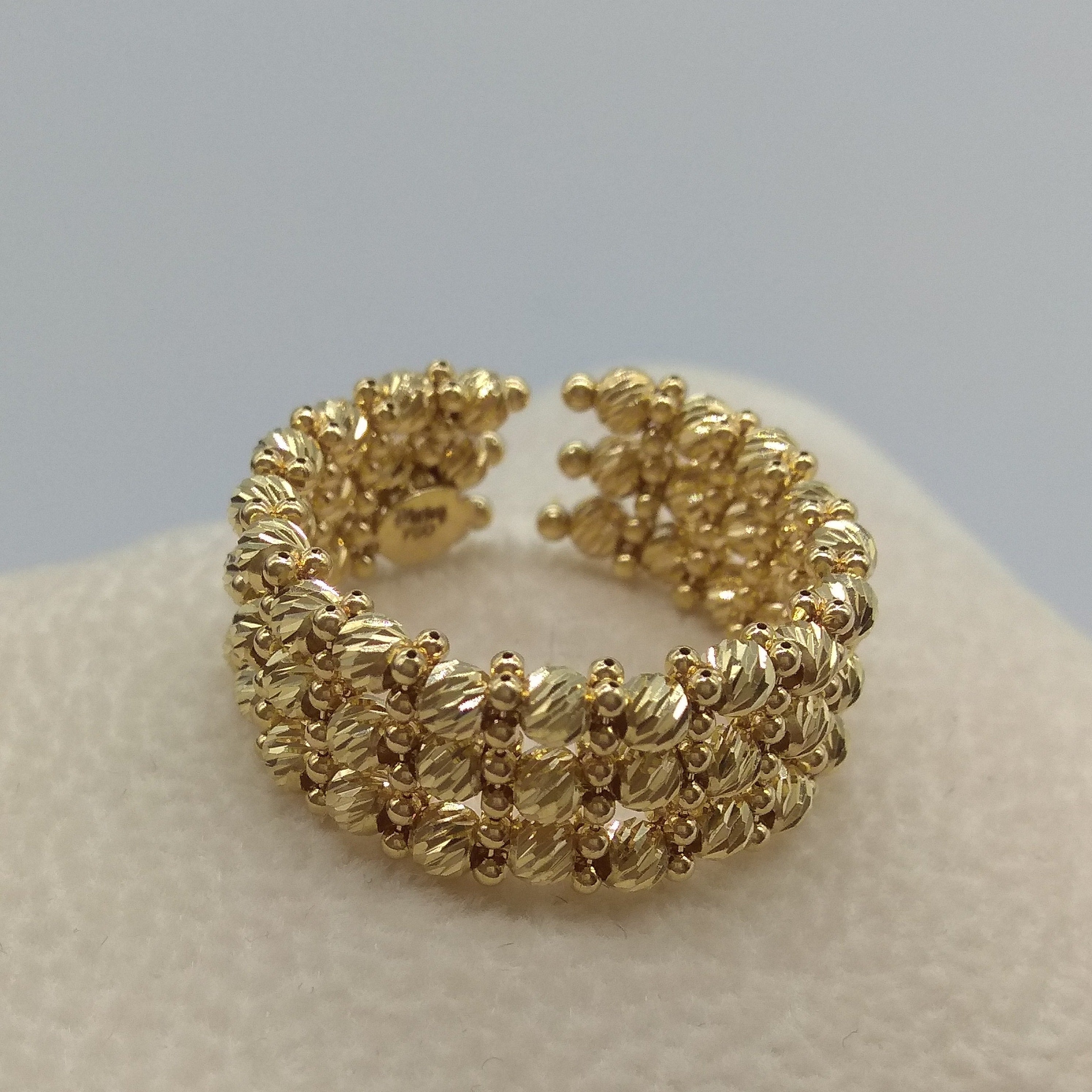 18K Pure Gold Seed Ring