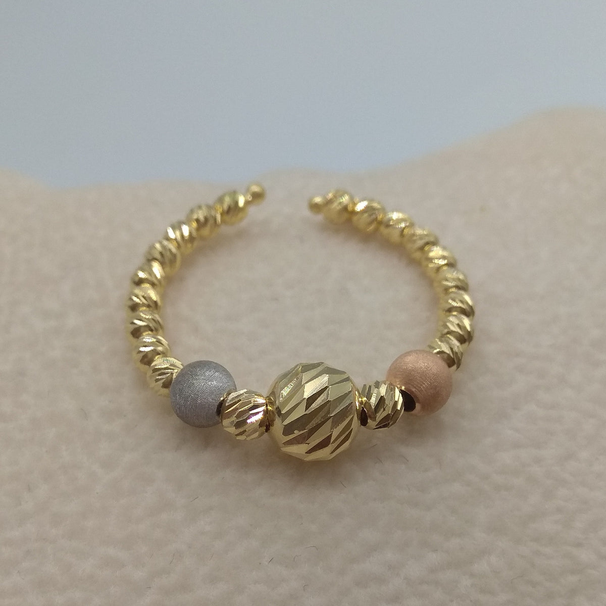 18K Pure Gold 3 Color Seed Ring – Tala Gold Collection