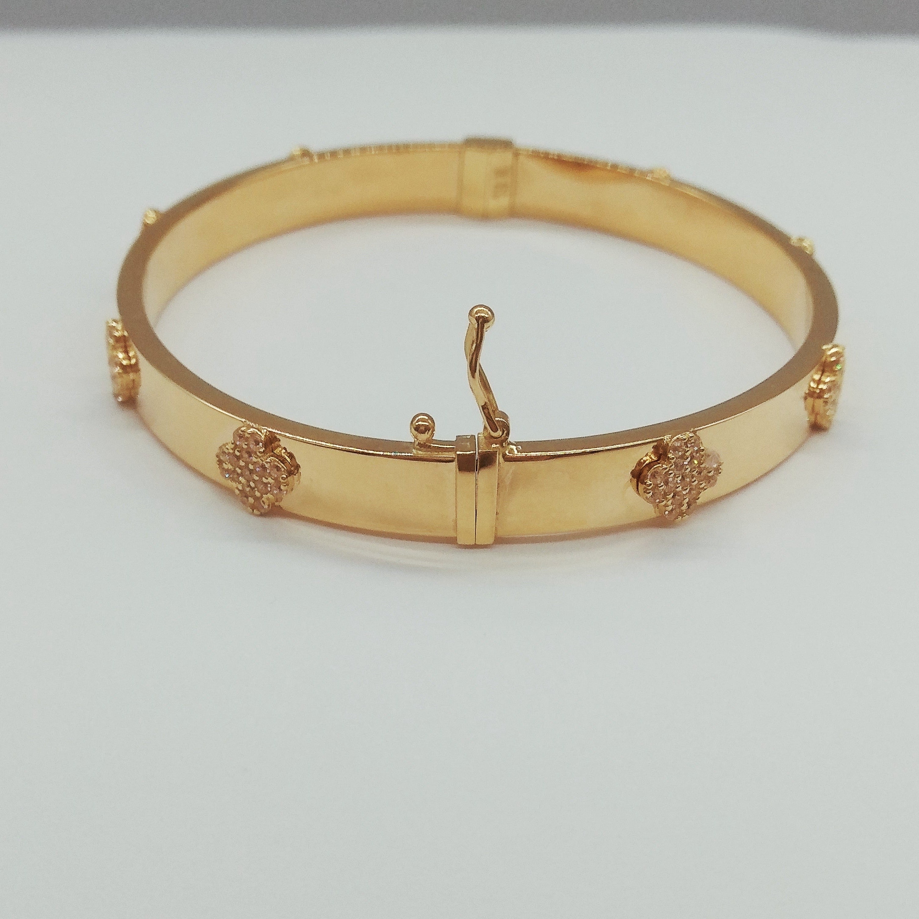 18K Pure Gold Elegant Bangle