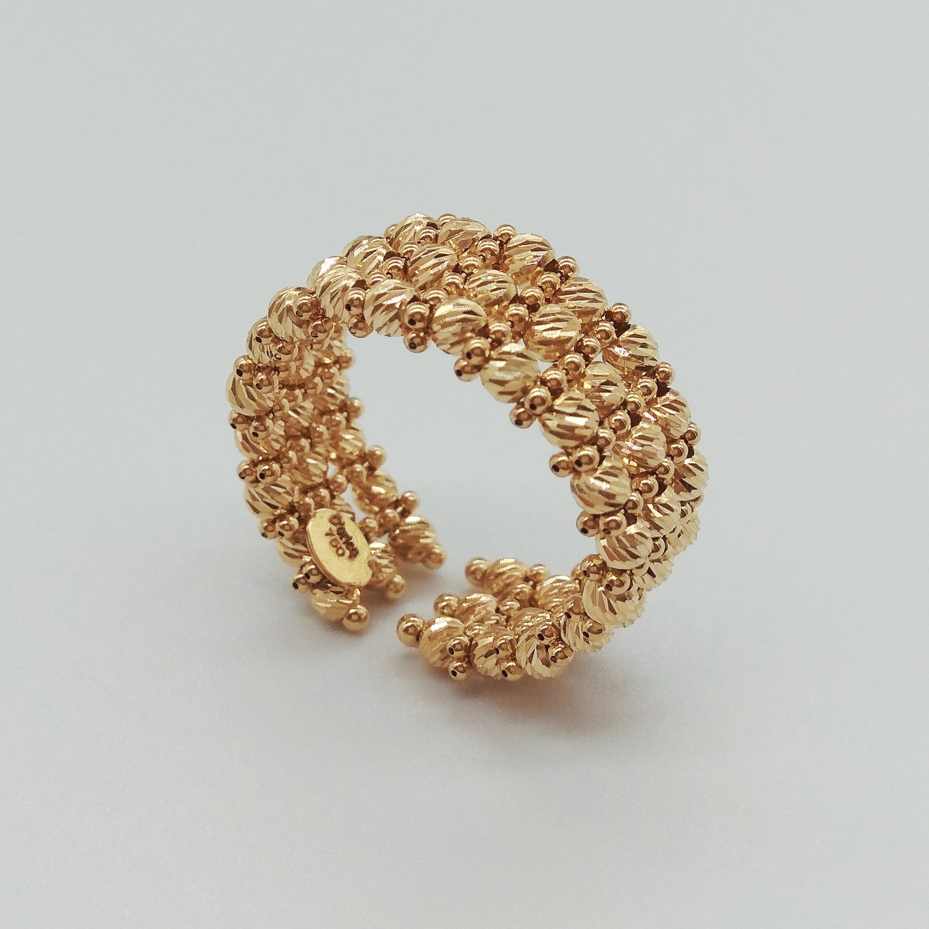 18K Pure Gold Seed Ring