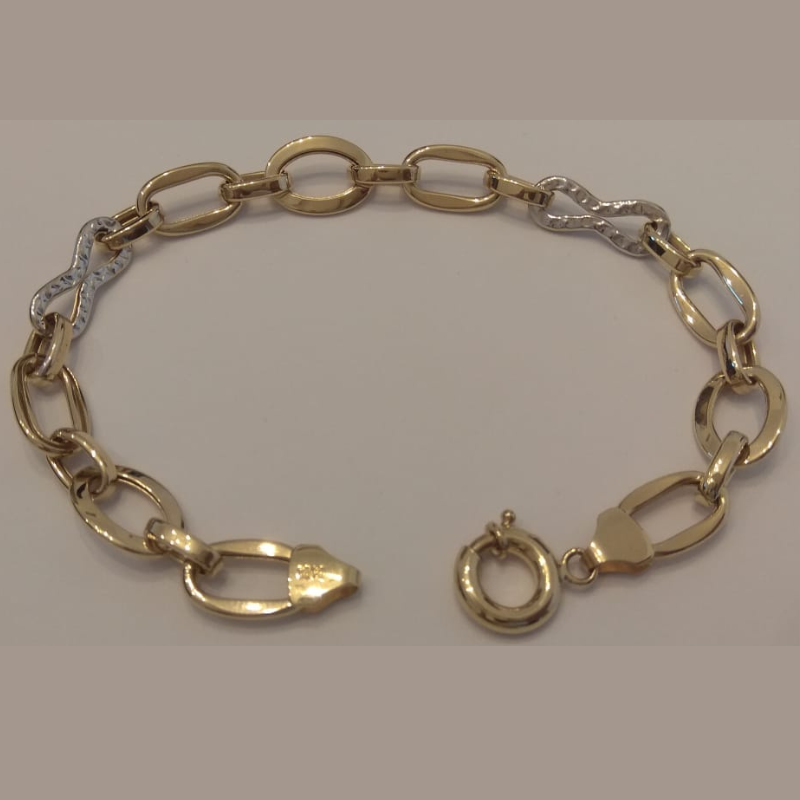 18K Pure Gold Elegant Link Bracelet