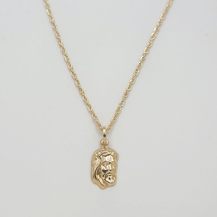 Jesus face hot sale necklace gold