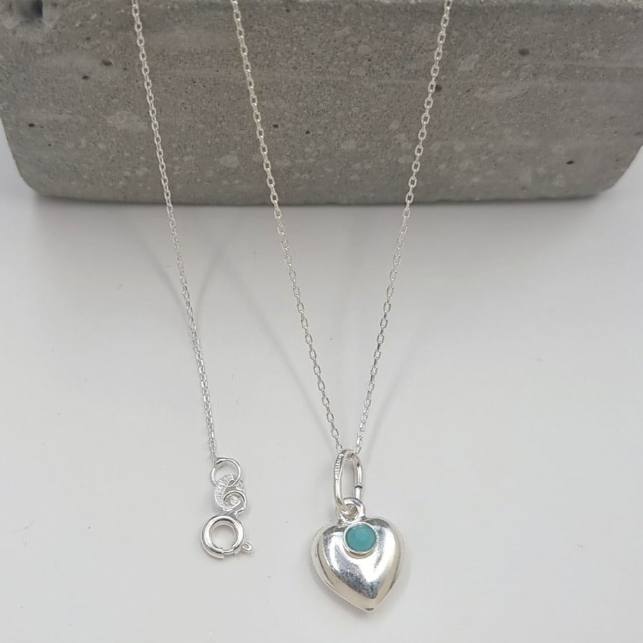Real 925 Sterling Silver Heart Necklace