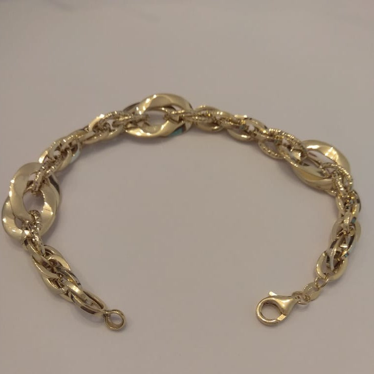 18K Pure Gold Elegant Link Bracelet