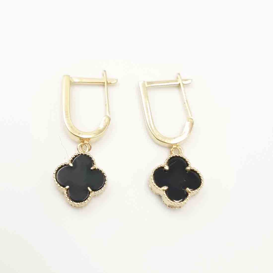 18k Pure Gold Flower Earrings