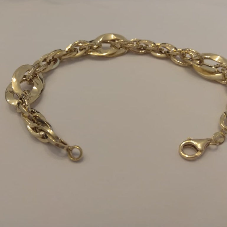 18K Pure Gold Elegant Link Bracelet