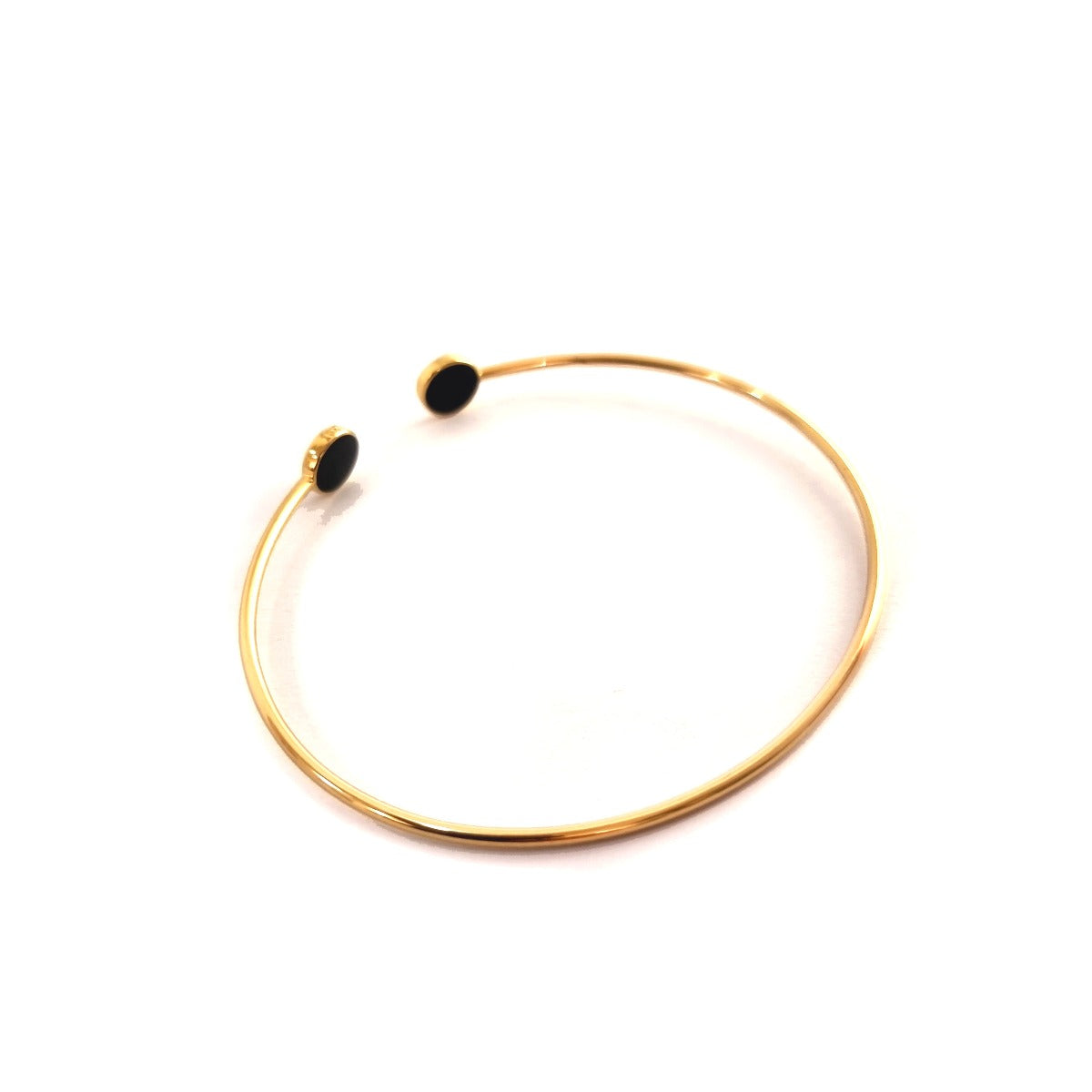 18K Pure Gold Black Elegant Design Bangle