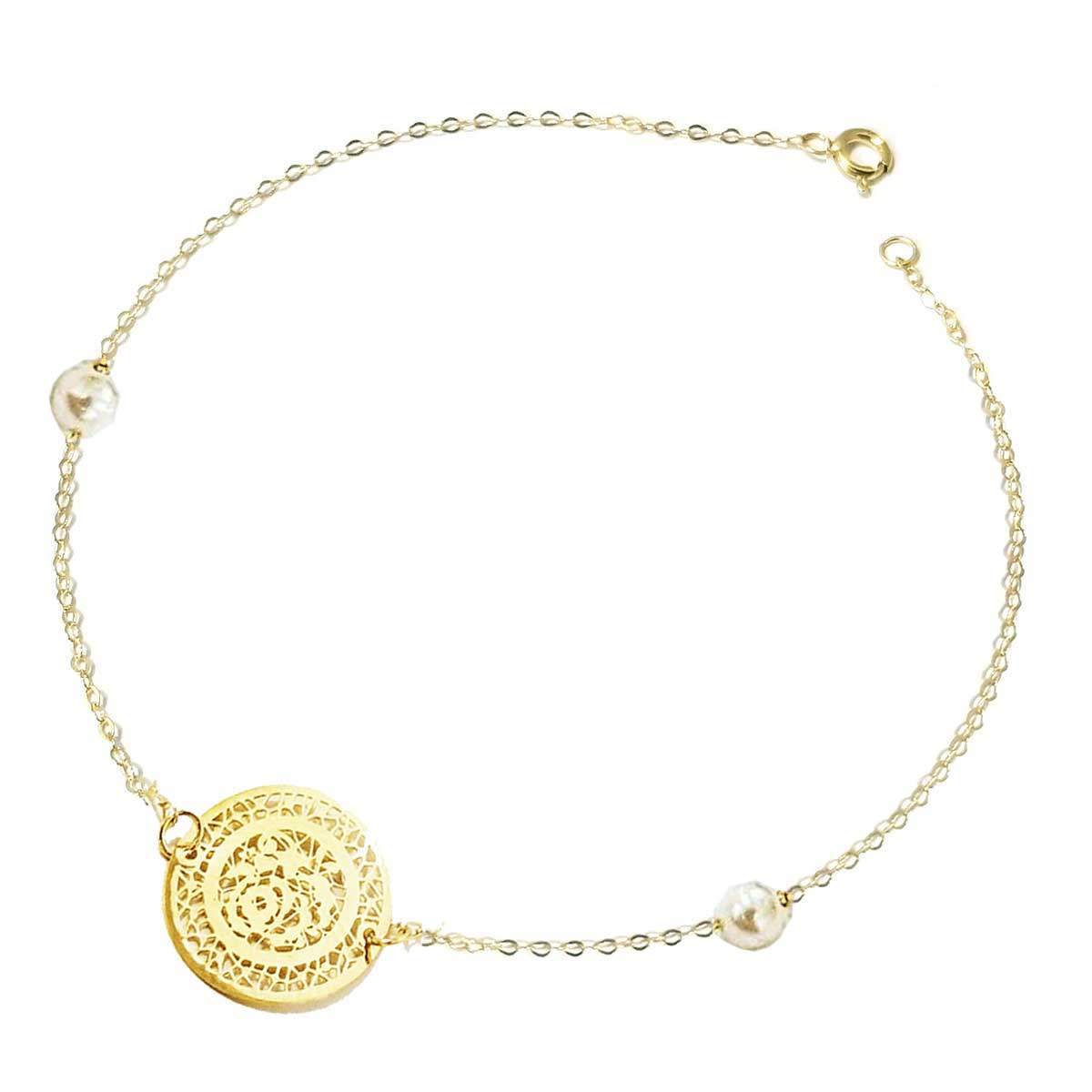 18K Pure Gold Round Bracelet