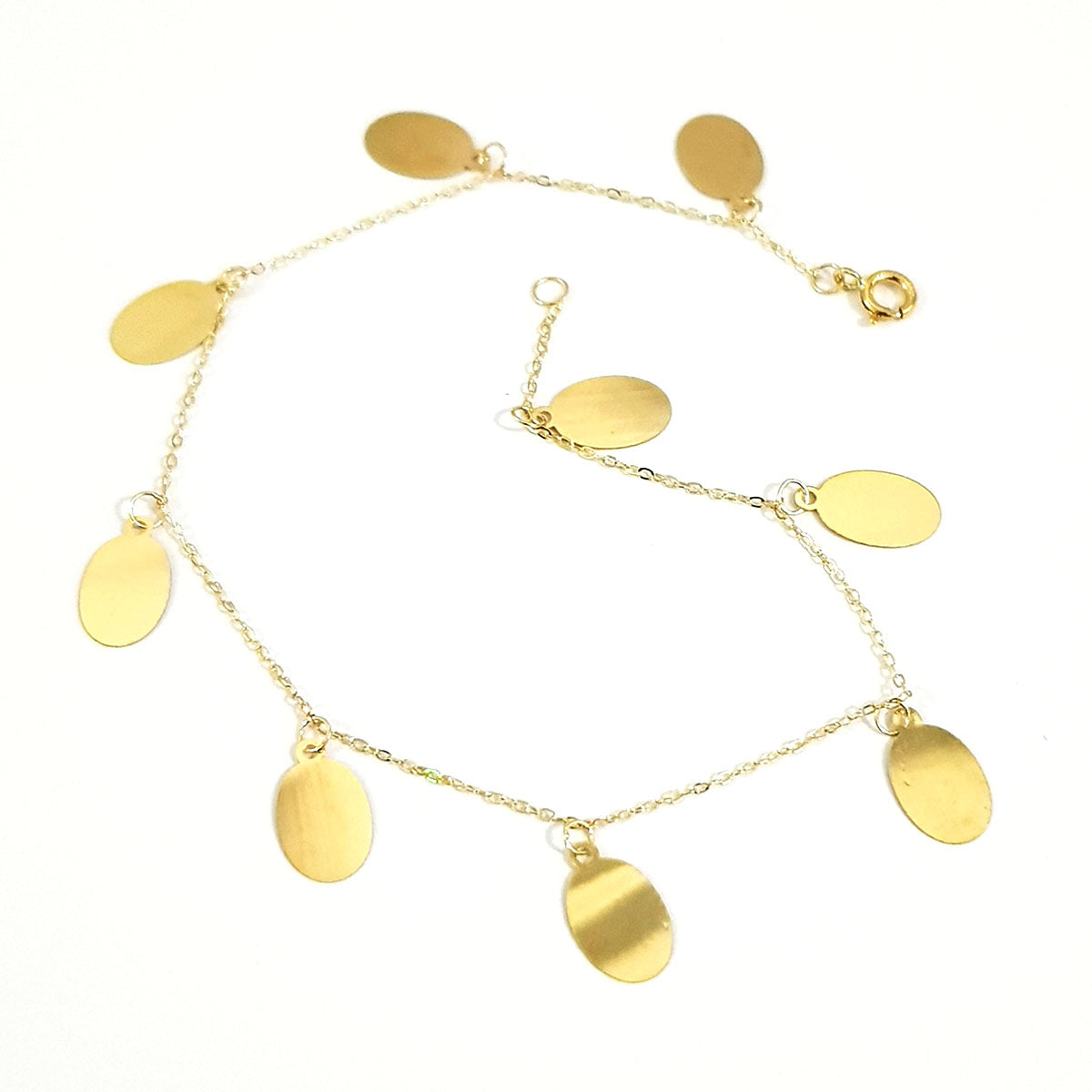 18K Pure Gold Oval Bracelet