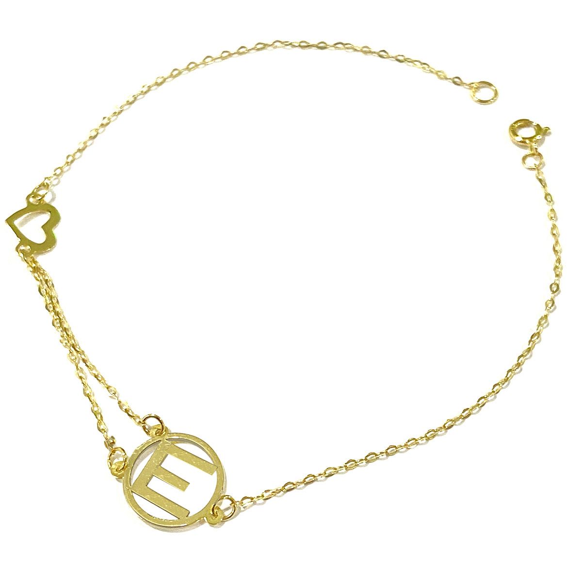 18K Pure Gold Letters Bracelet