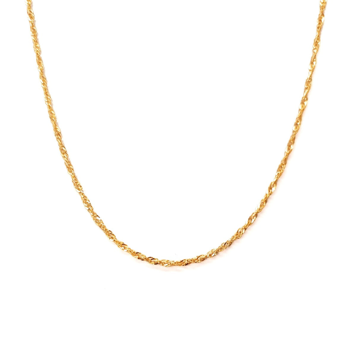 18K Pure Gold Twisted Chain