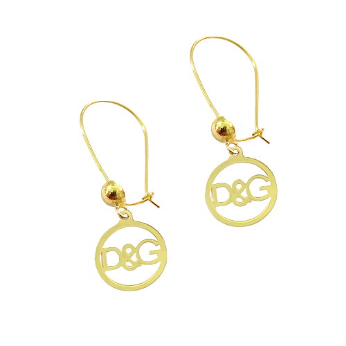 18K Pure Elegant Design Dangling Earrings