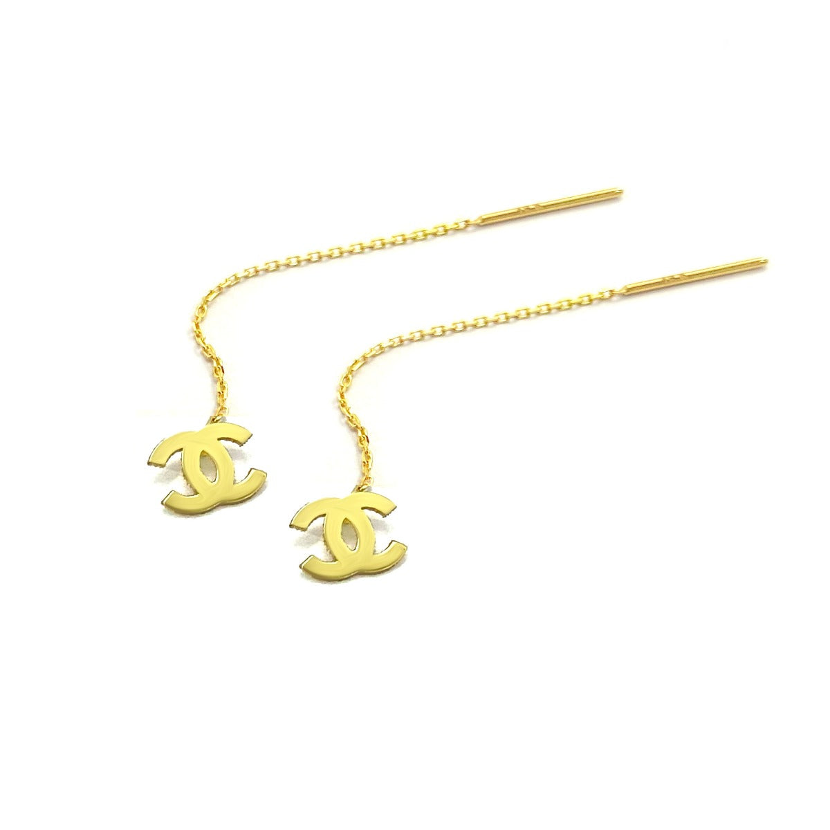 18K Pure Gold Dangling Earrings Design