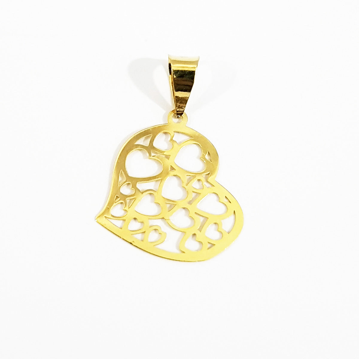 18K Pure Gold Heart Design Necklace