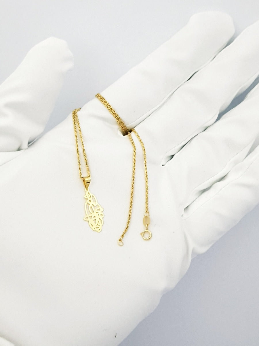 18K Pure Gold Elegant Design Necklace