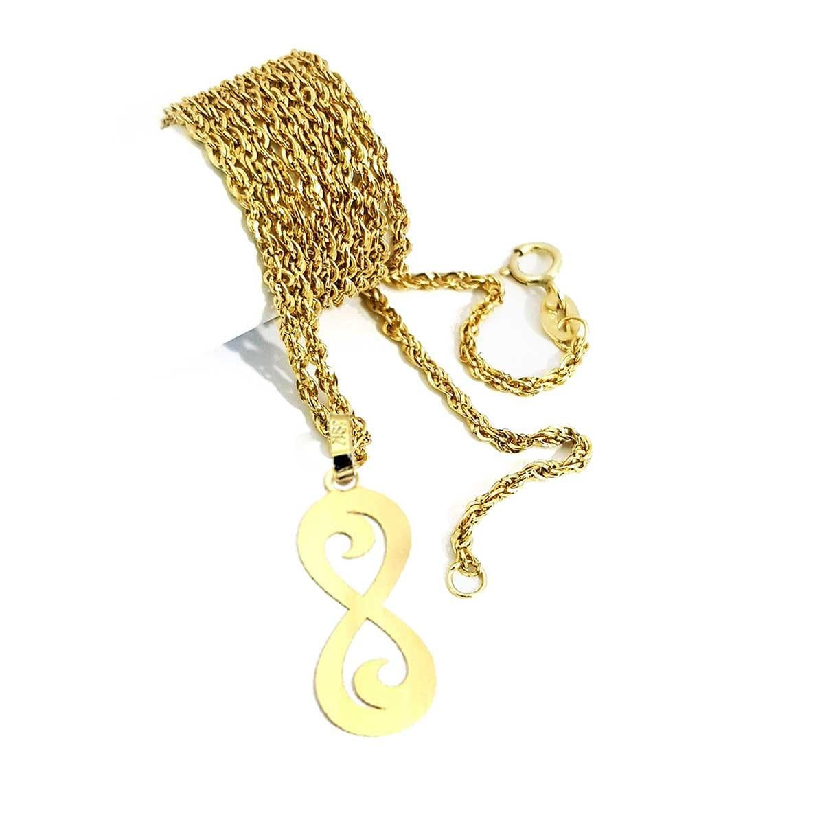 18K Pure Gold Infinity Design Necklace