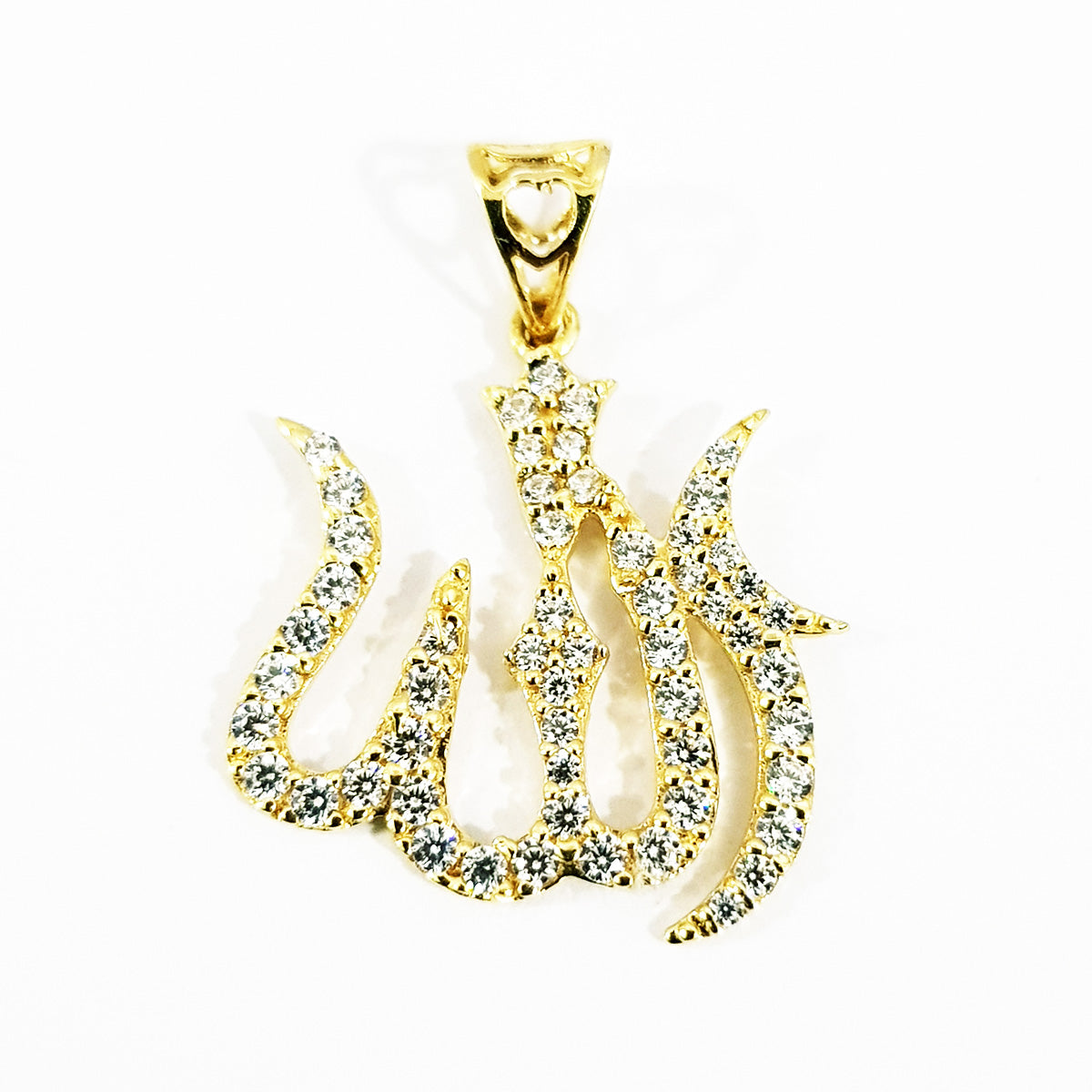 18K Pure Gold Allah Luck Necklace