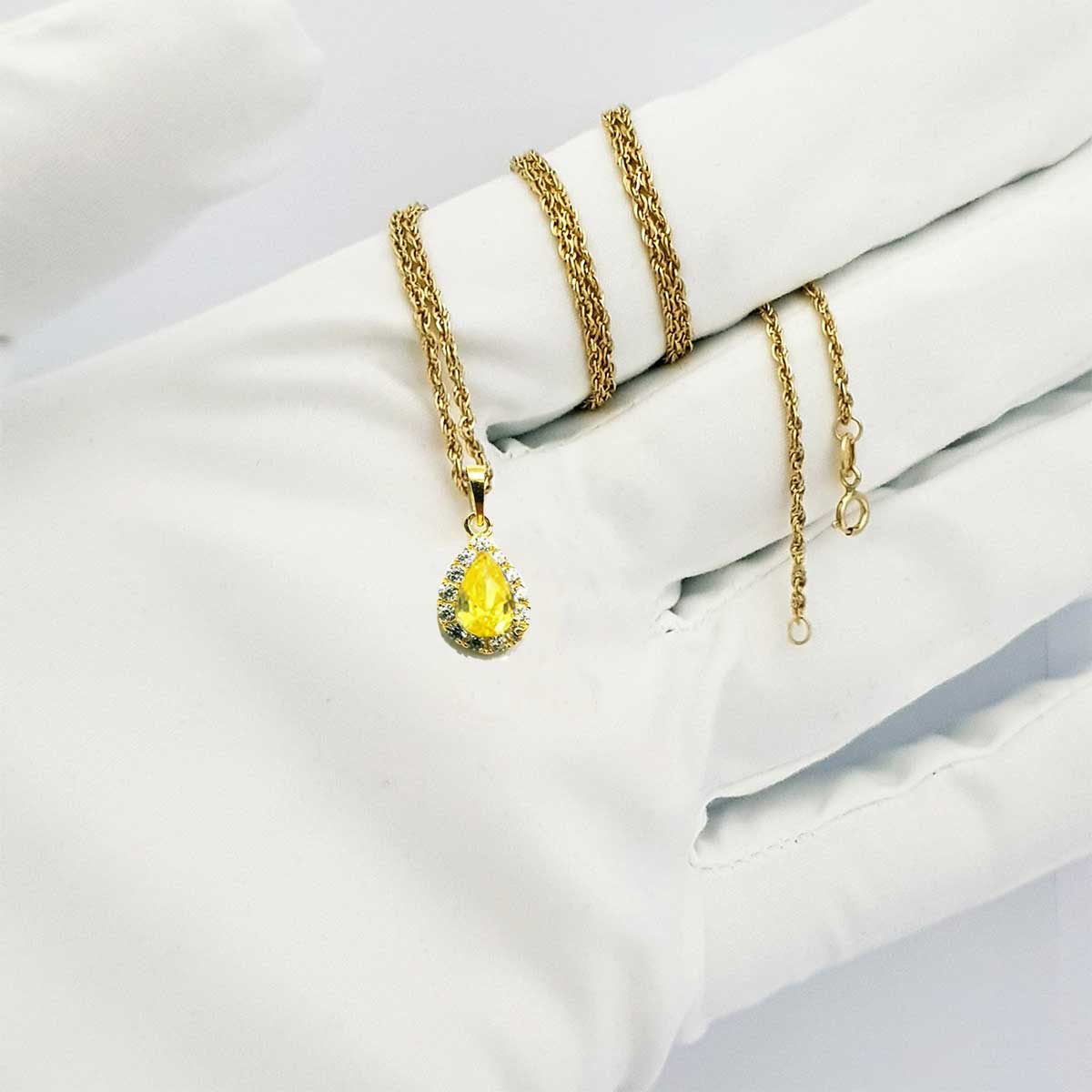 18K Pure Gold Birthstone (November) Necklace