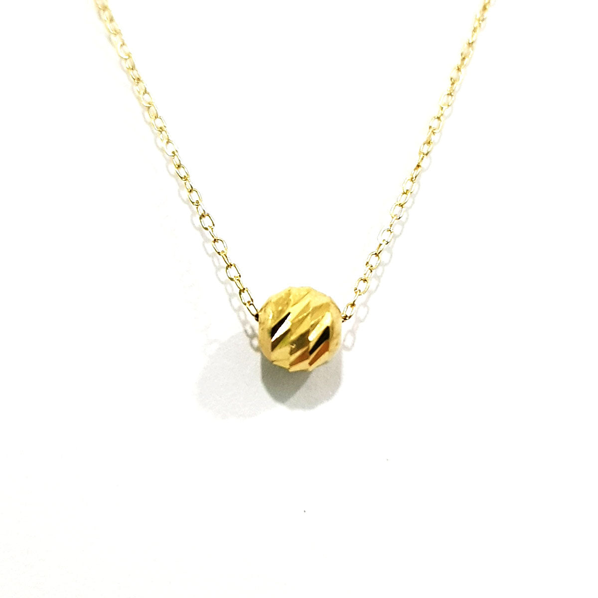 18K Pure Gold Balls Necklace