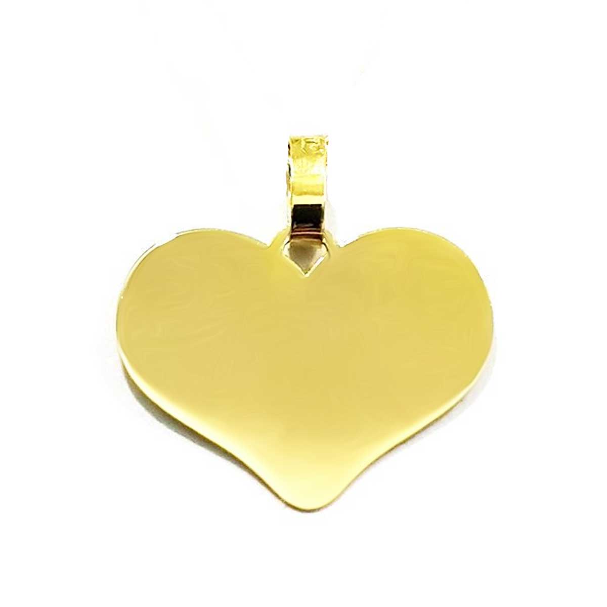 18K Pure Gold Heart Design Necklace