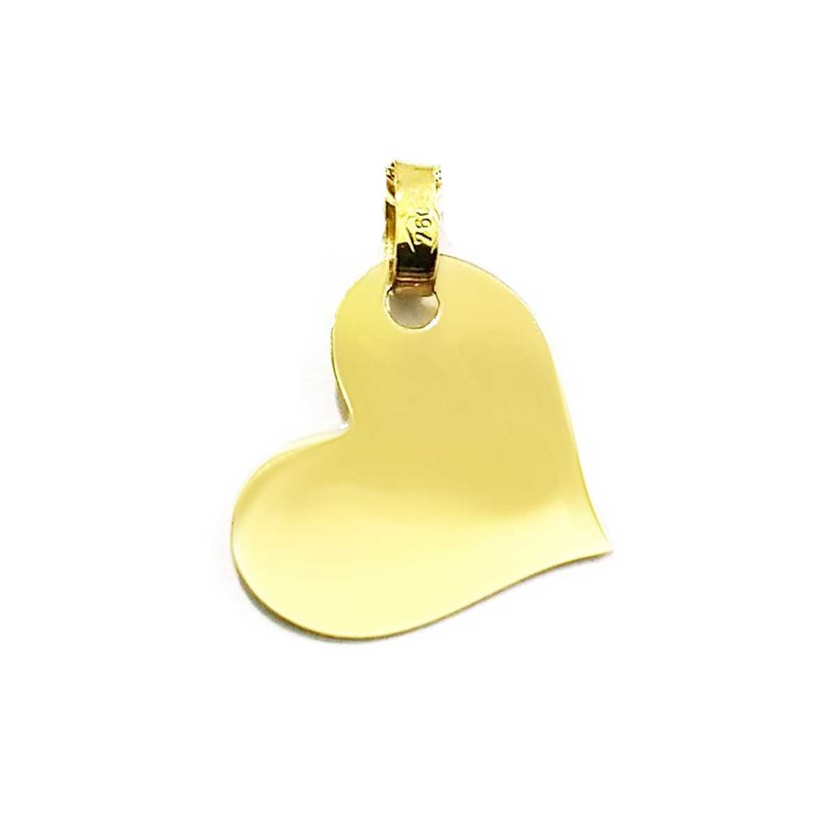 18K Pure Gold Heart Design Necklace