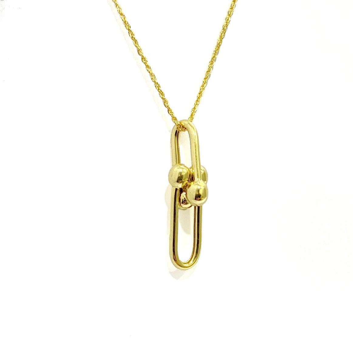 18K Pure Gold Elegant Pendant Necklace