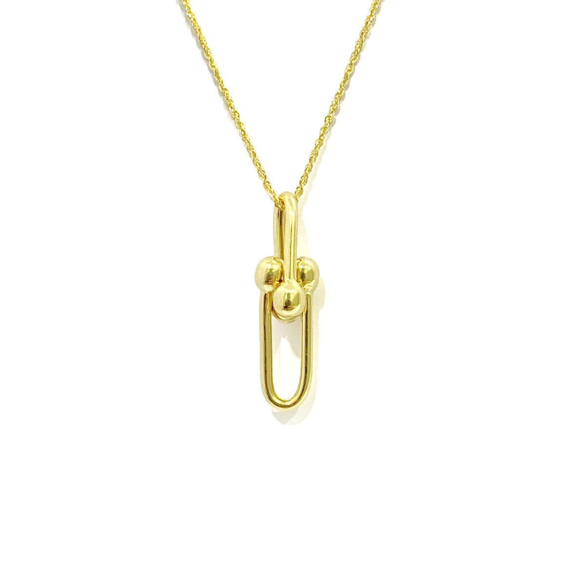 18K Pure Gold Elegant Pendant Necklace