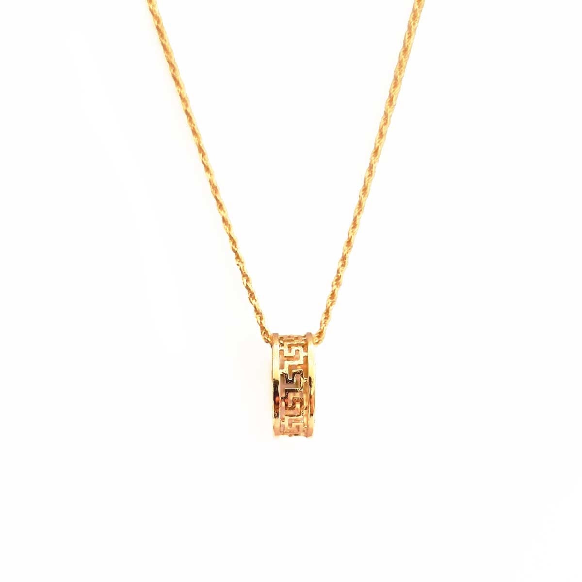 18K Pure Gold Elegant Pendant Necklace