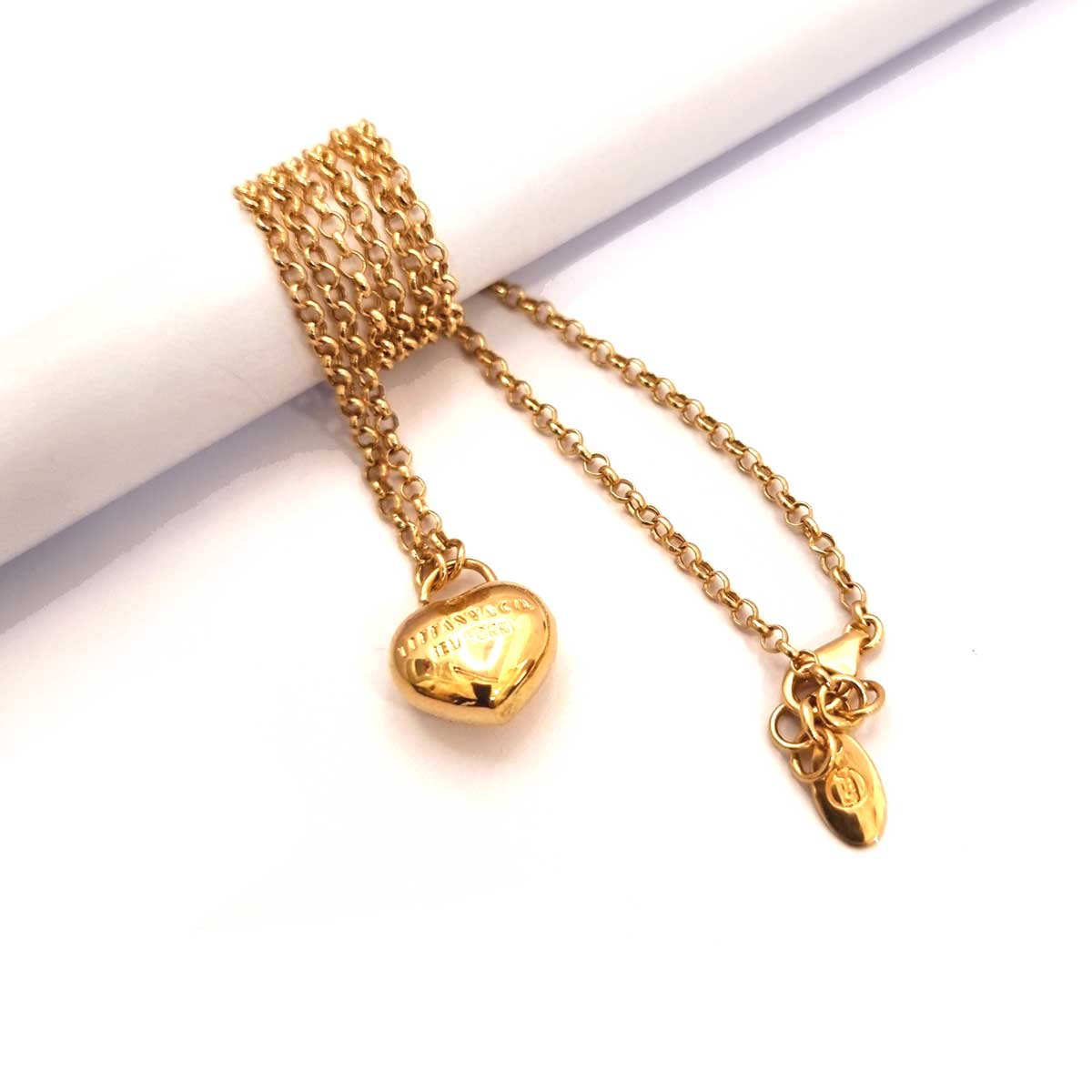 18K Pure Gold Heart Elegant Necklace