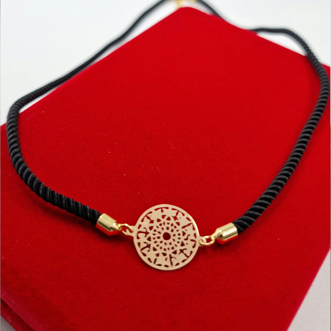 18K Pure Gold Thread Adjustable Necklace