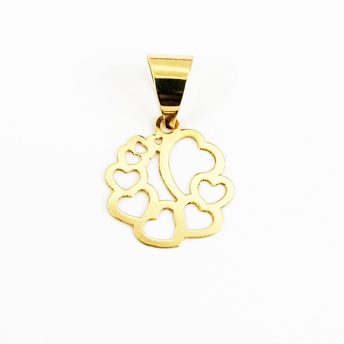 18K Pure Gold Heart Necklace