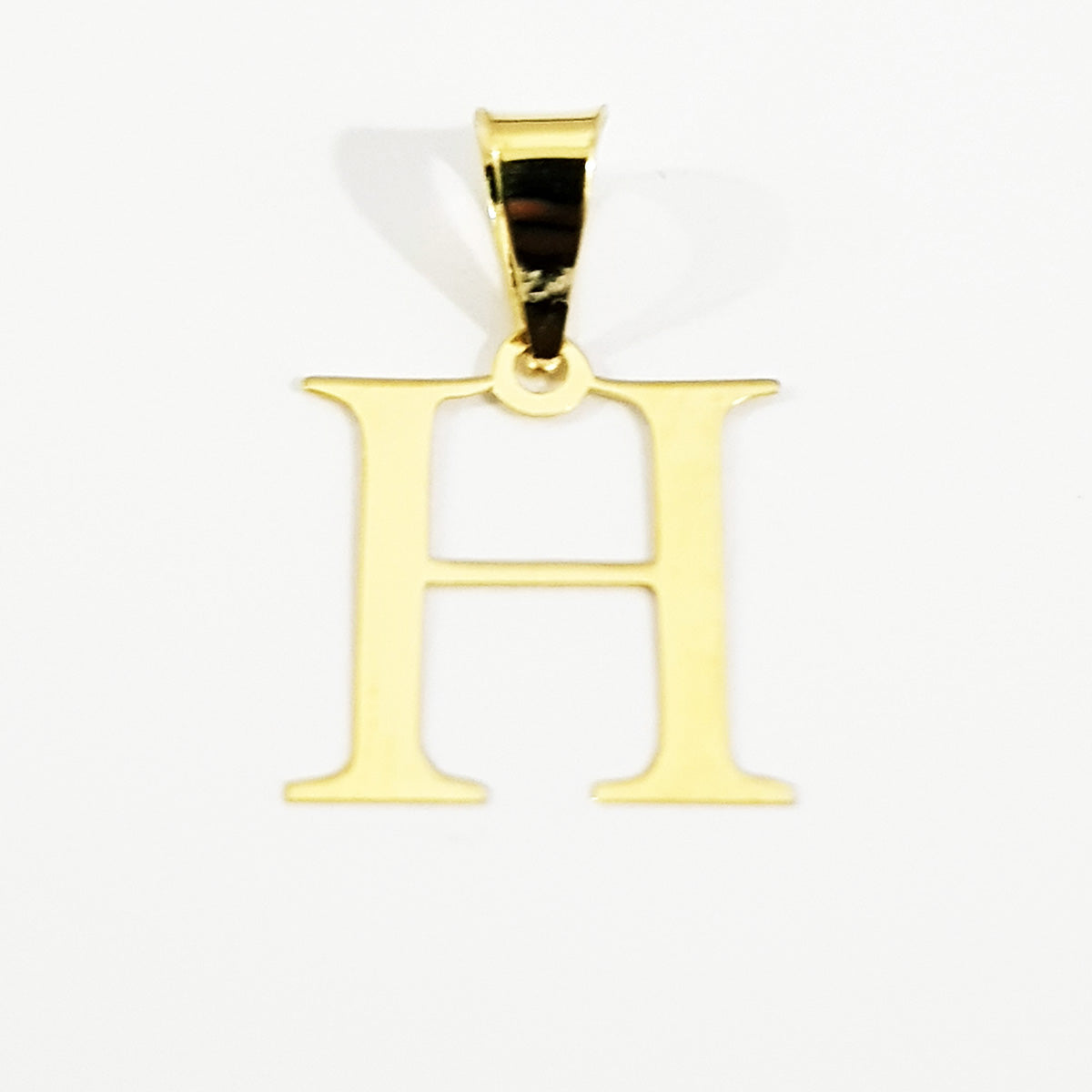 18K Pure Gold Letter H Design Necklace