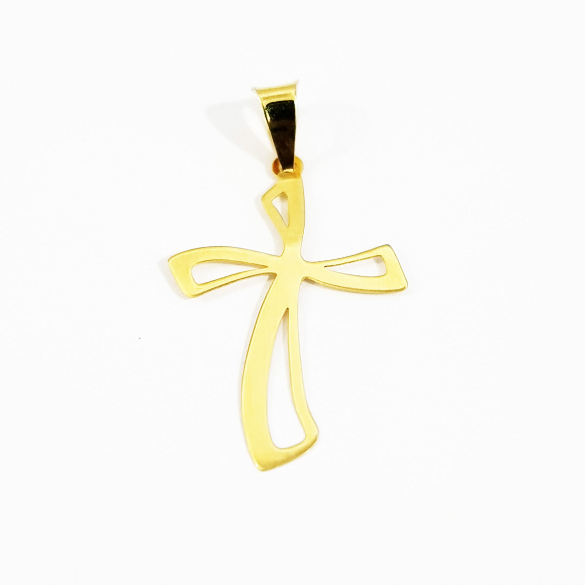 18K Pure Gold Cross Design Necklace