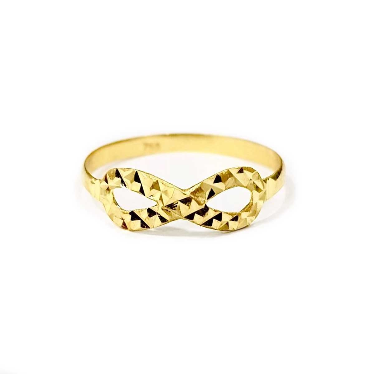 18K Pure Gold Infinity Ring