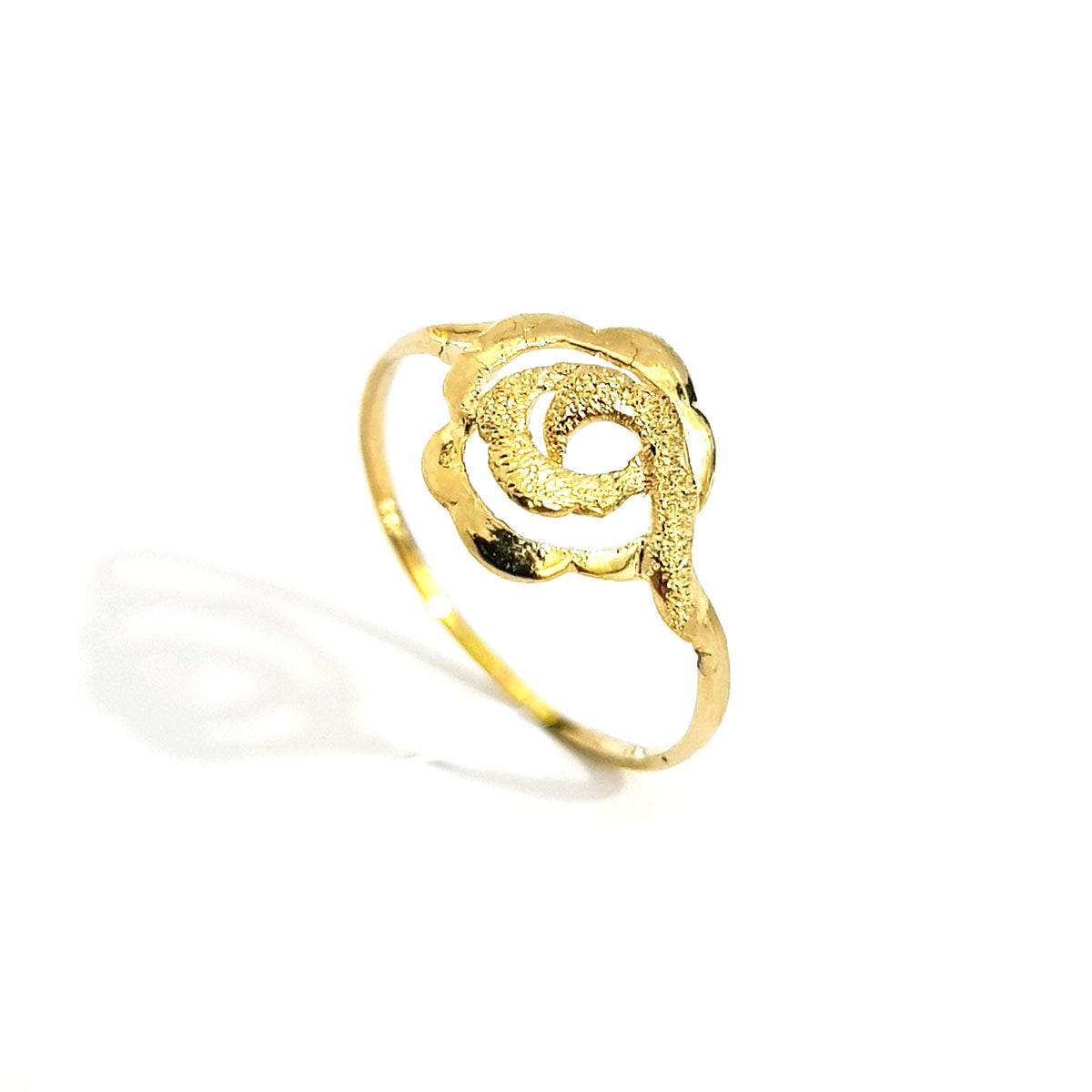 18K Pure Gold Flower Ring