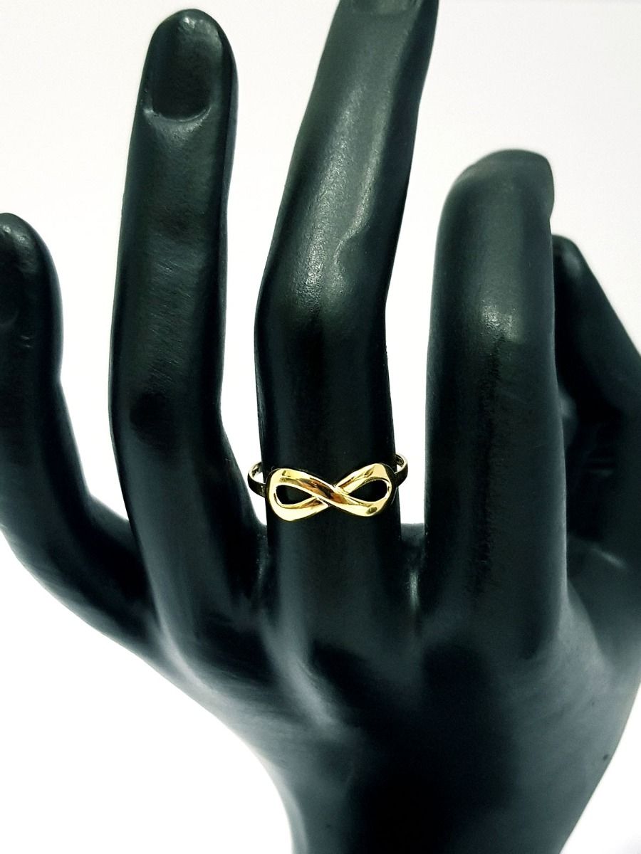 18K Solid Gold Infinity Ring 