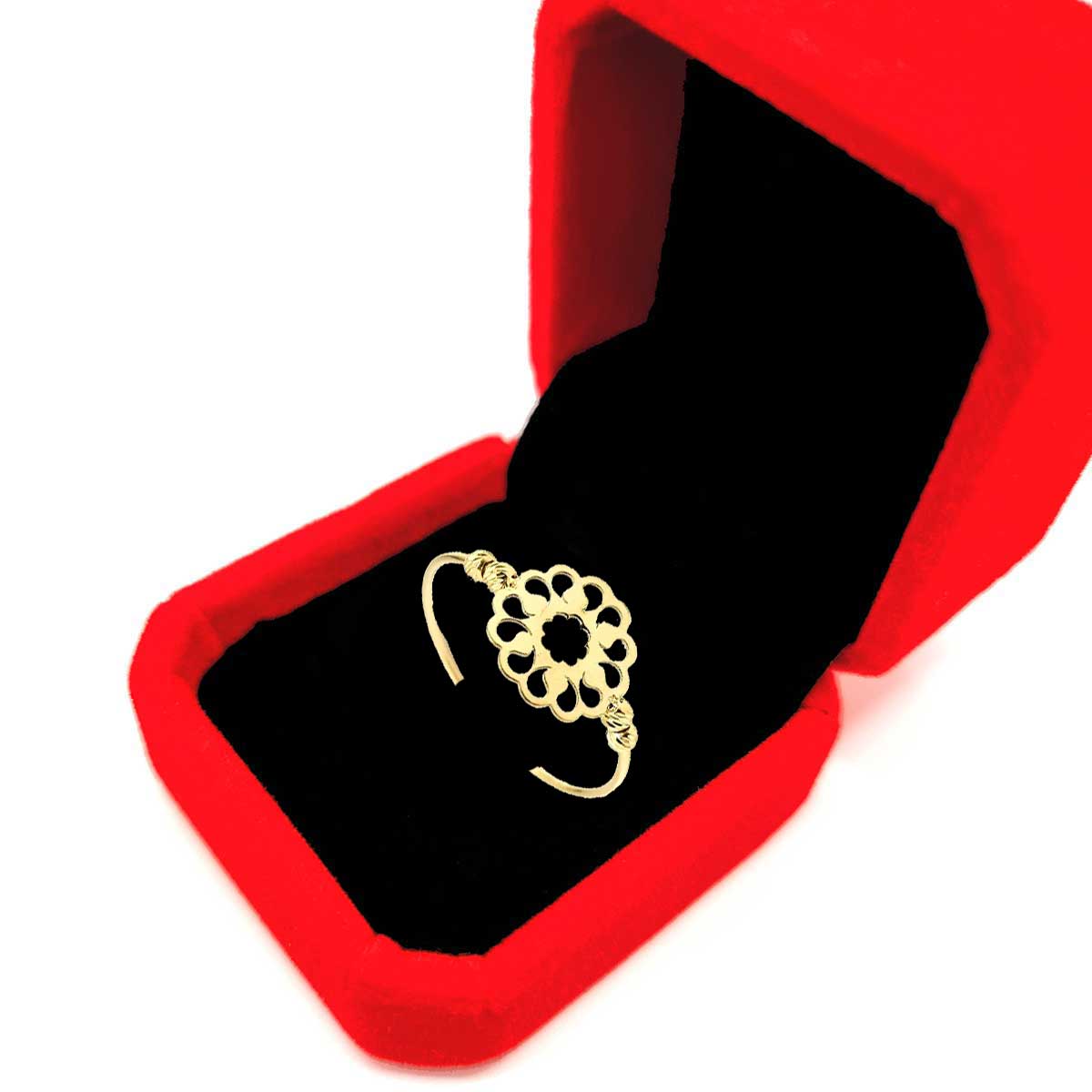 18K Pure Gold Flower Ring